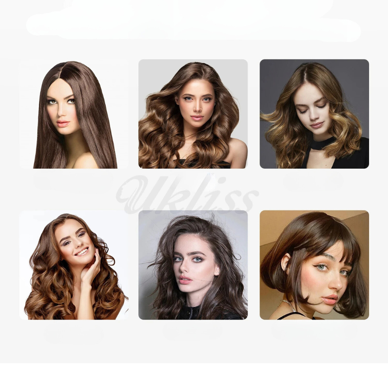 Carvallo 3-i-1 Varmeluft Stylerborste | Locktång, Volymborste & Glattborste | 32 mm Keramik-Turmalin | Snabb uppvärmning Carvallo