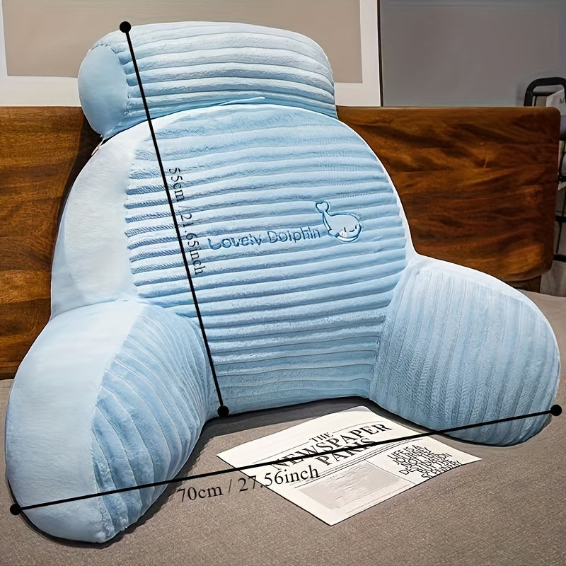 Plush Sängkudde med Ryggstöd - Mjuk Ländryggsstöd för Säng och Soffa, Fyra Säsonger Carvallo