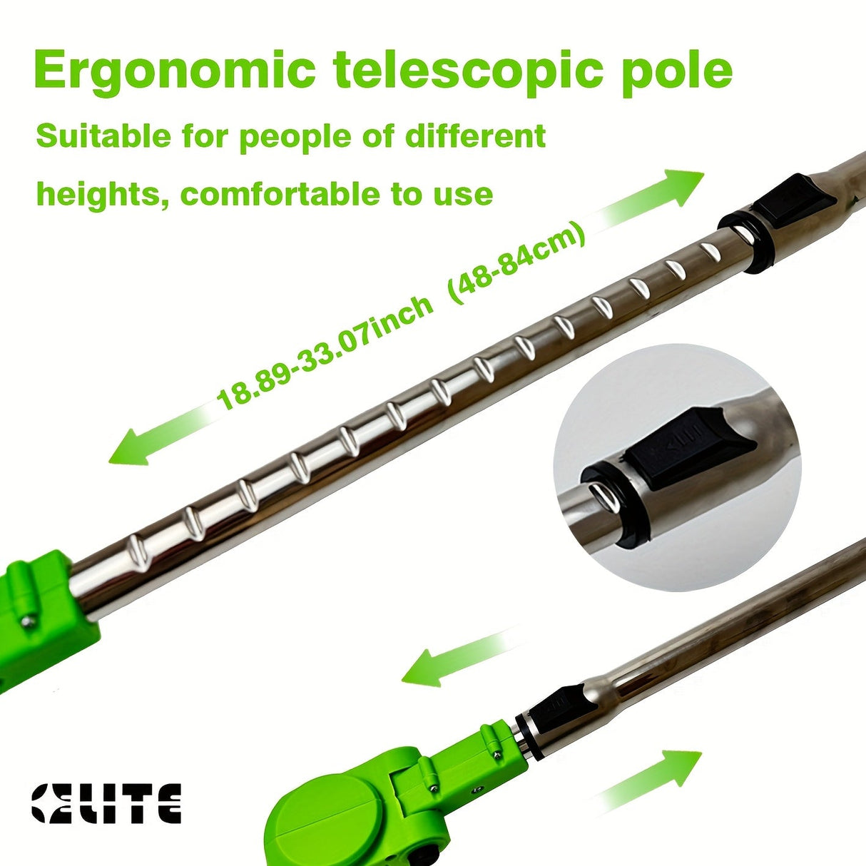 Carvallo Grästrimmer GrünKraft | Trådlös & Justerbar | Flera knivhuvuden | Lätt & Bärbar Carvallo