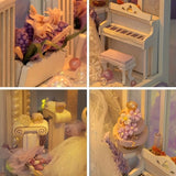 DIY Bröllopsdockhus – 3D Byggsats med Belysning och Dekorativa Möbler Carvallo