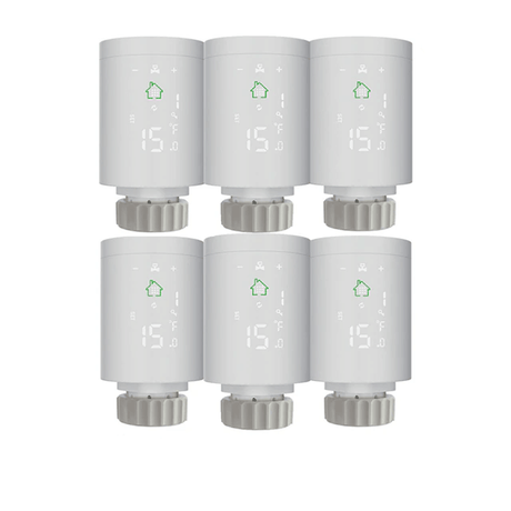 Smart Termostatventil med WiFi – Styrning av Radiator och Element via App-Smarta Hem Termostat-BB-6 st-Hemnix