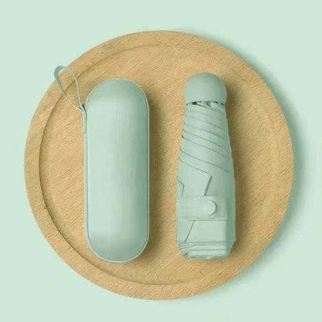 Kompakt Hopfällbart Paraply-Personligt-BB-Grön-Hemnix