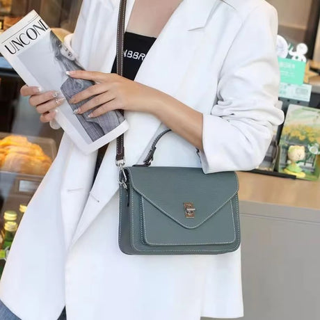 Amoria - Elegant Crossbody-väska i Läder för Kvinnor-Handväska-BB-Grön-Hemnix