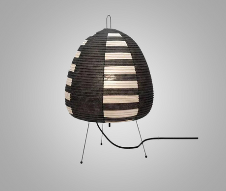 LumiZen – Japansk Pappers Taklampa i Retro Stil, Traditionell Belysning för Sovrum och Vardagsrum Carvallo