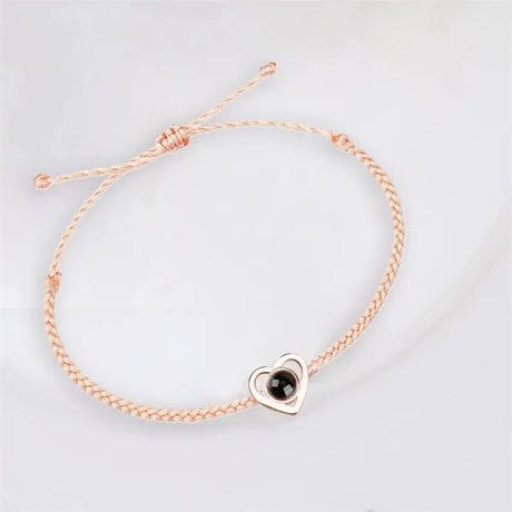 Fotoprojektion Hjärta Armband - De bästa minnena i ditt armband-Jewelry for women-Hemnix-Orange-Koppar-Hemnix