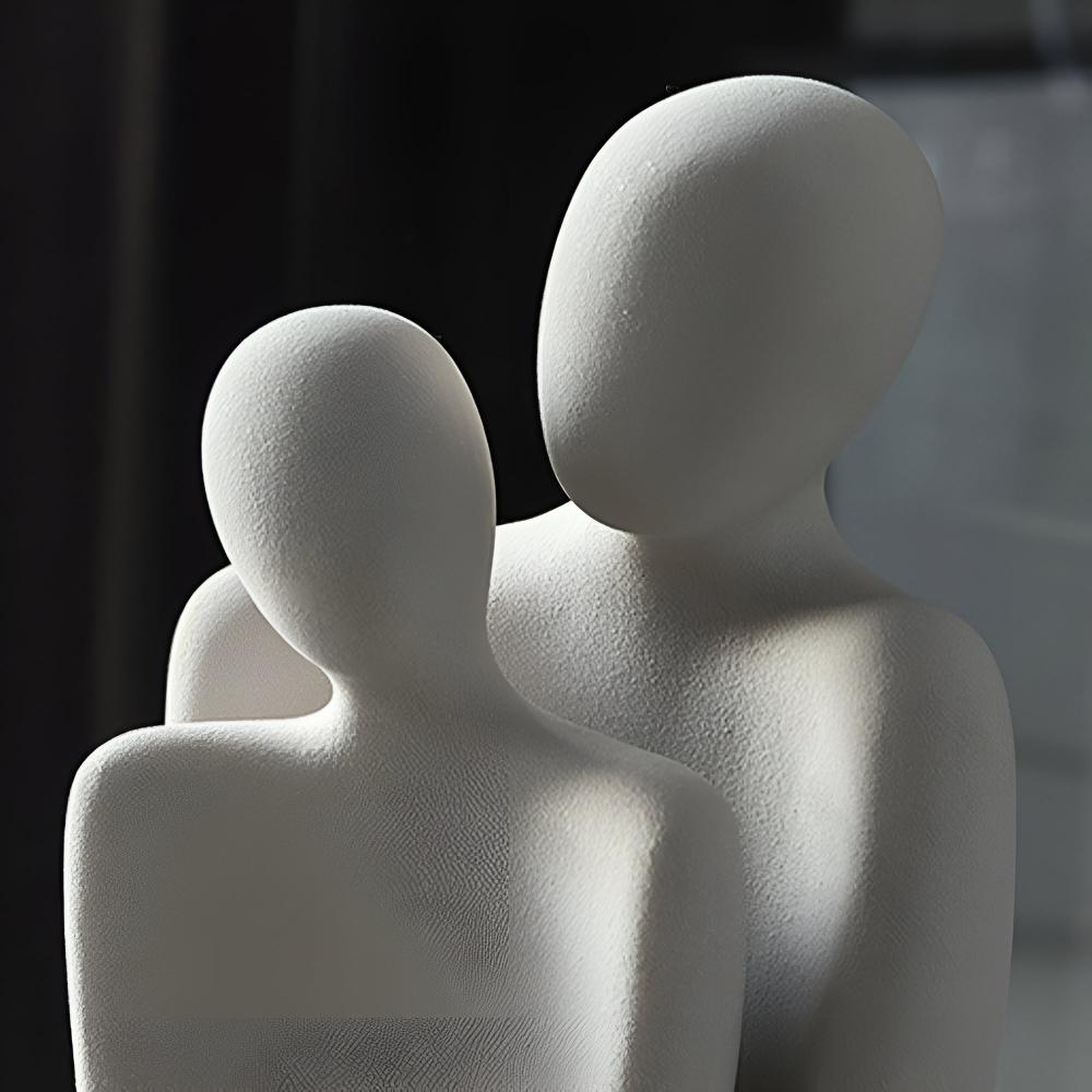 Romantic couple ceramic sculpture Carvallo