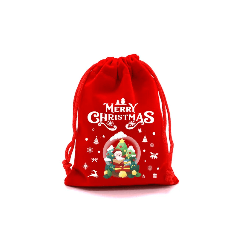 12st Julpåsar Presentpåsar Julklapp i Tyg 9x12cm - Julgran, Jultomte, Älg God Jul-Jul-BB-Hemnix