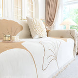 Pastoralstil Ginkgo Leaf Sofakuddöverdrag Carvallo