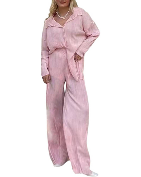 Elegant plisserad duo för kvinnor-Bellasverige-Rosa-S-Hemnix