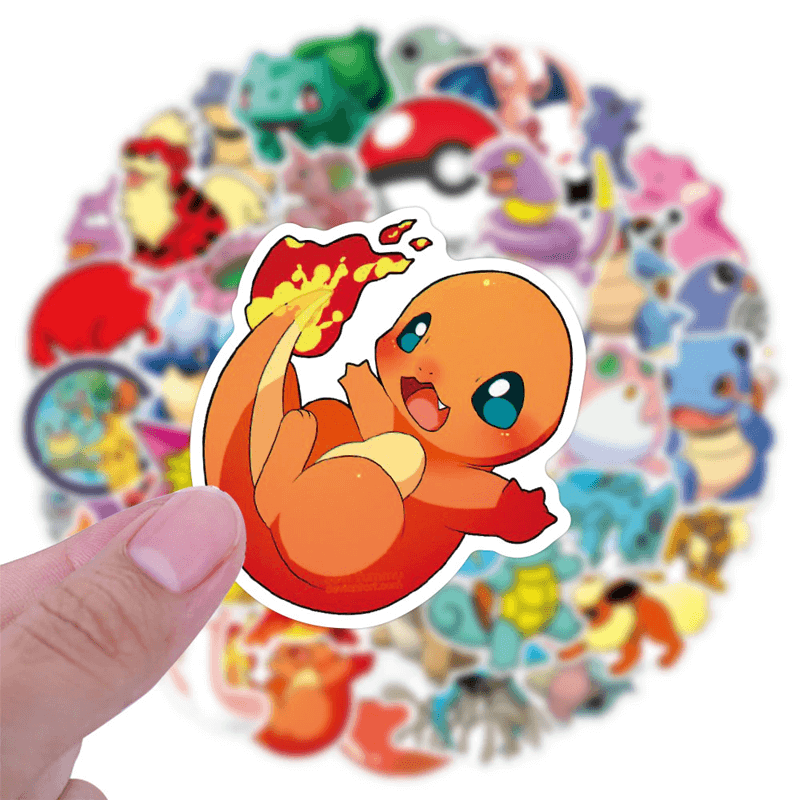 Poke Klistermärken Set – 50 Unika Stickers för Samlare och Fans-Övriga Leksaker-BB-Hemnix