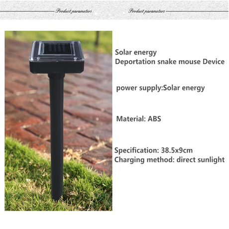 Solcellsdriven orm- och skadedjursavskräckare – ultraljudsenhet för trädgården Carvallo