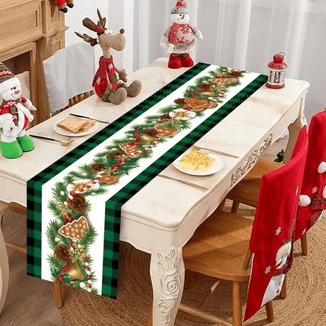 Julbordsduk i Tyg För Matbordet 180x35cm - Dekorera Matbordet i Julstämning-Jul-BB-Stil 6-Hemnix