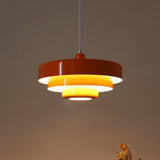 Pendellampa Mid-Century Orange Metallupphängning Carvallo