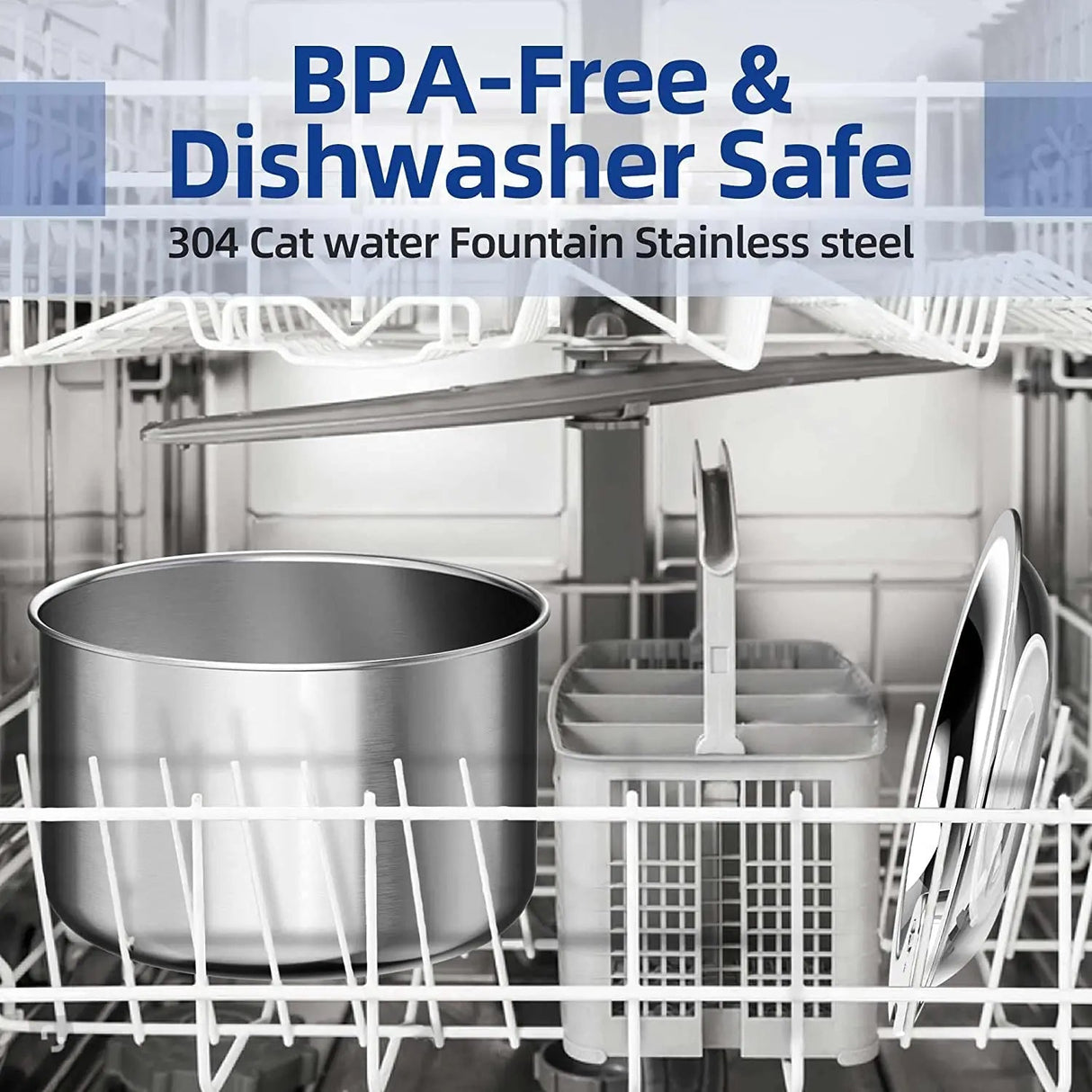 Automatisk Vattenfontän i Rostfritt Stål för Katter Carvallo