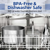 Automatisk Vattenfontän i Rostfritt Stål för Katter Carvallo