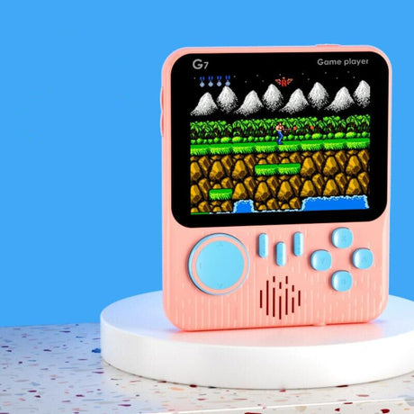 Tunn Handhållen Retro Videospelskonsol 666 Spel-Barn-BB-Rosa-Hemnix