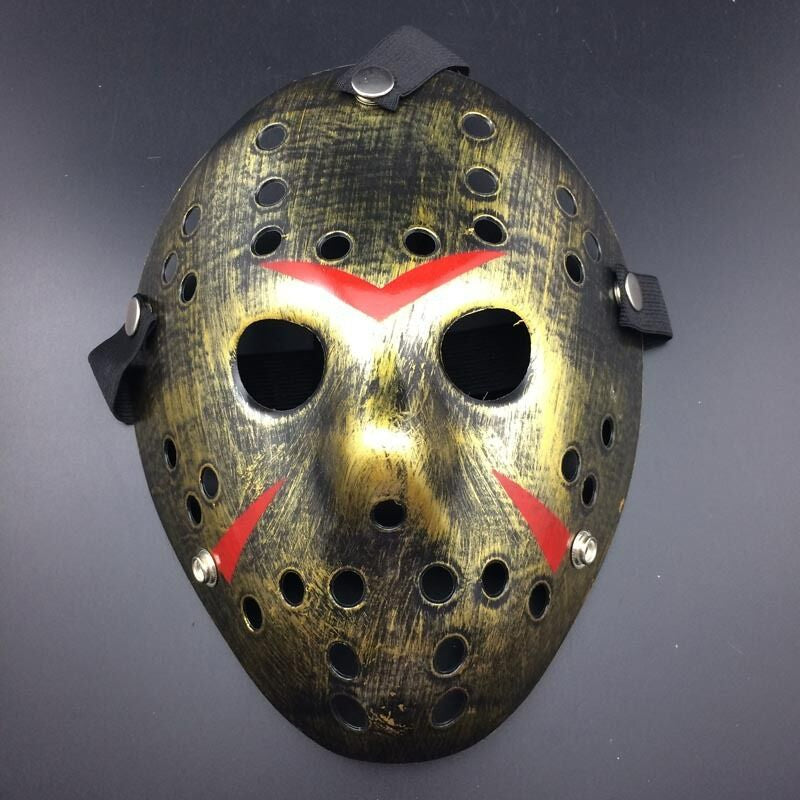 Jason Hockey Mask-Utklädnad-BB-Guld-Hemnix
