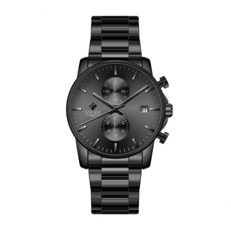 WWOOR | Affärsklocka för män-Watches for men-Hemnix-Stål Svart Grå-Hemnix