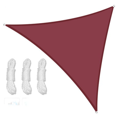 Triangulärt Vattentät Solsegel-Kök-BB-Vinröd-200x200x200 cm-Hemnix