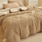 Maple Leaf Mönster Deluxe Filt Carvallo