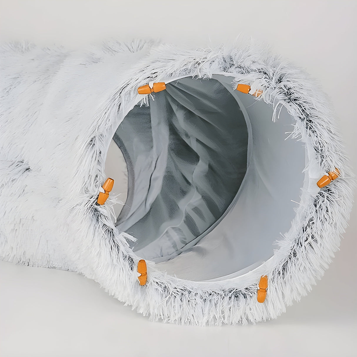 PurrNest Kattbädd - Fällbar Rund Kattunnelbädd Carvallo