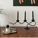 Tri Iron Twisted Candle Holder Carvallo