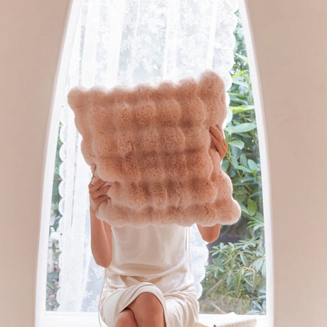 Rabbit Faux Fur Kuddöverdrag Carvallo