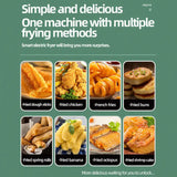 2.5L Mini Elektrisk Fritös – Rostfritt Stål med Korg & Olje Filter Lock Carvallo