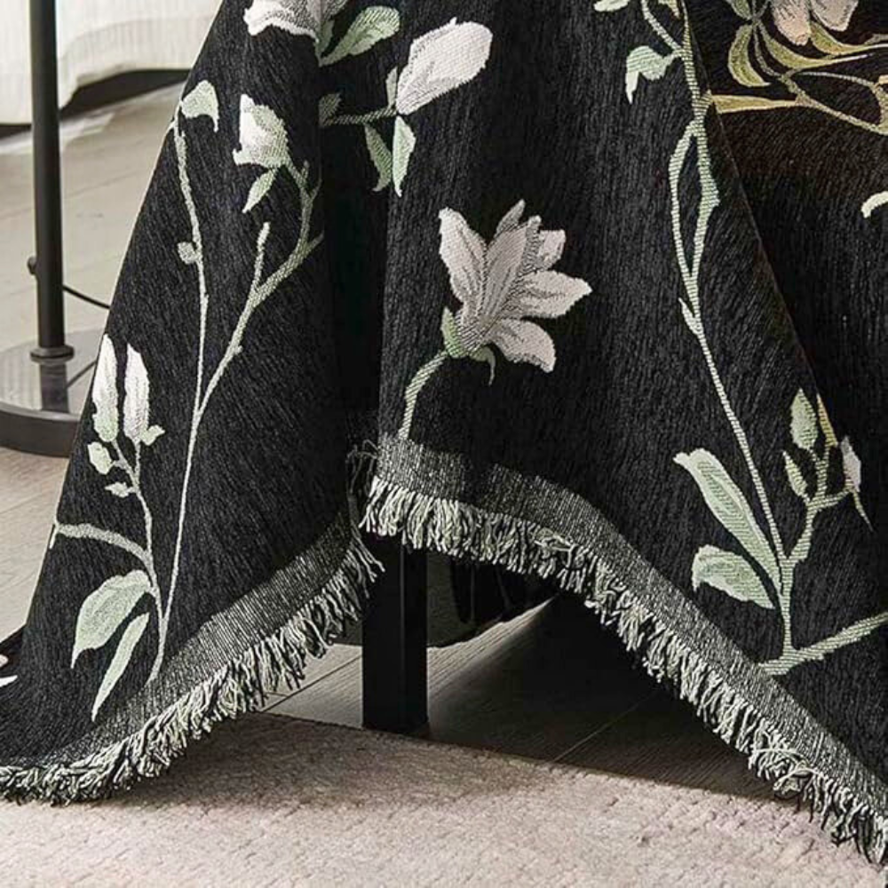 Vintage Floral Chenille Sofföverdrag Carvallo