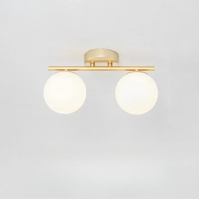 Nordic LED taklampa i glas - elegant vit boll för alla rum MILA Sverige