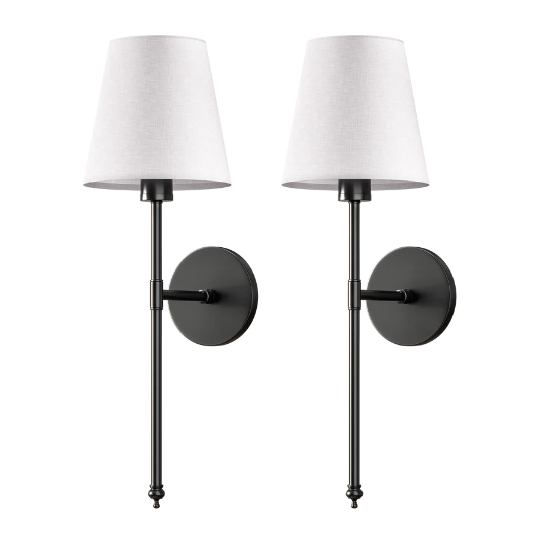Tygelfors - Trådlös Vägglampa (2-Pack)-Hemnix-Svart-Hemnix