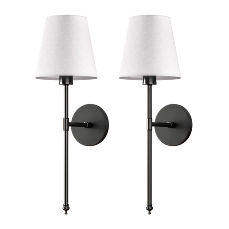 Tygelfors - Trådlös Vägglampa (2-Pack)-Hemnix-Svart-Hemnix