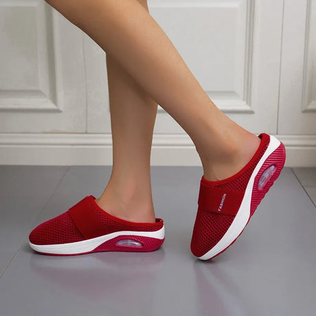 Luftkudde ortopediska skor - Bekväm, modern och lätt på foten-Shoes for Women-Hemnix-Röd-35-Hemnix