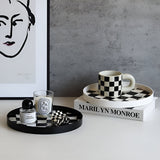 Rund Schackrutig Förvaringsbricka Carvallo