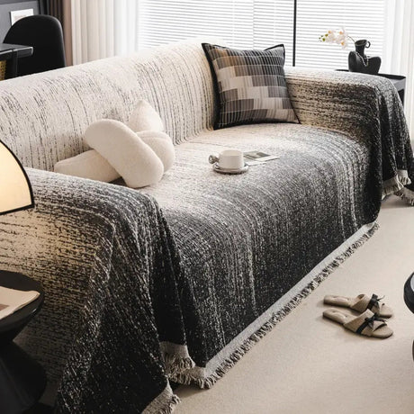 Neutral Tone Chenille Sofabedcover Carvallo