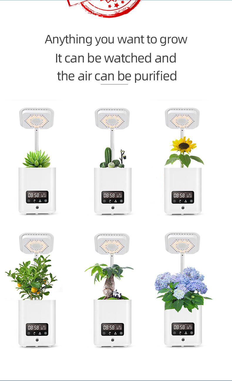 Multifunktionell intelligent hydroponisk växtkruka med kalender, diffusor och skrivbordslampa Carvallo