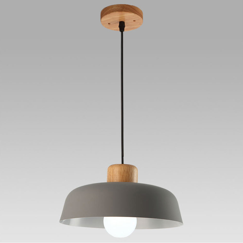 Nordic Creative Pendant Light | Naturligt Trä & Aluminium | Modern Hemljus | 11.81 x 5.51 in | Brick by Brick Carvallo