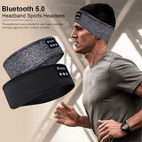 Trådlöst Bluetooth Sovpannband & Ögonmask - Elastiska, Bekväma Hörlurar med Avtagbara Högtalare för Sömn & Träning-Personligt-BB-Hemnix