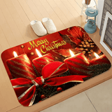 60x40 cm Välkomnande Julmatta i Flanell - God Julstämning, Jultomte, Stjärna, Renar-Jul-BB-Ljus-Hemnix