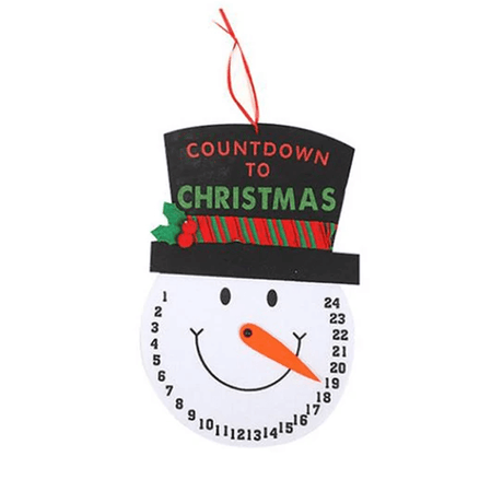 Jultome Snögubbe Advent Hängande Kalender Med 24-Fack-Jul-BB-Stil 6-Hemnix