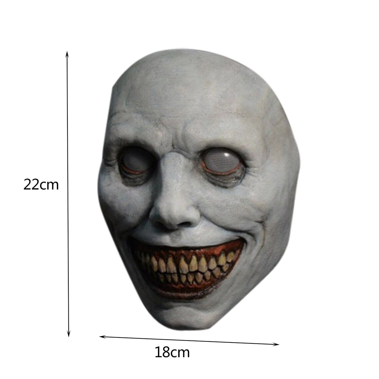Vit Skräckmask – Perfekt för Halloweenfest och Läskiga Dekorationer-halloween-BB-Hemnix