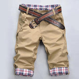 Herr Cargo Shorts Bekväm Bomull Med Flera Fickor
