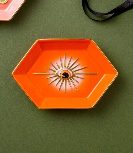 LuxeAura – Elegant ögonskål i keramik med gulddetaljer MILA Sverige