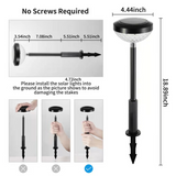 Solar trädgårdslampa med färgskift – LED trädgårdbelysning för utomhusbruk med blomsterdesign Carvallo