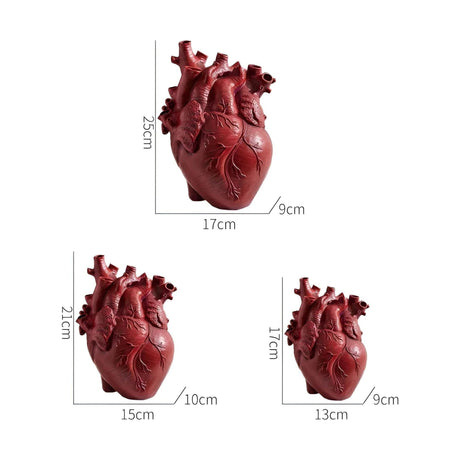BloomHeart Vase - Elegant Grekiskt Inspirerad Hjärta Formad Torkad Blomkruka Carvallo