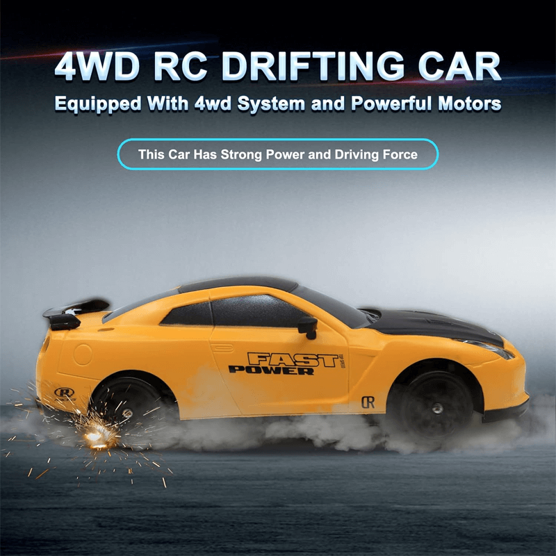 1:24 RC Drift Bil med Fyrhjulsdrift – 15km/h Hög Hastighet och Dynamisk Racing-Radiostyrt-BB-Hemnix