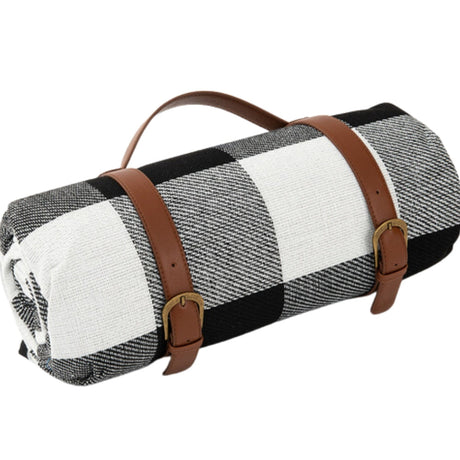 Vändbar rutig bomulls-picknickfilt Carvallo