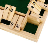 Trä Shut the Box Tärningsspel Bräde Carvallo