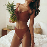 Ribbat Underkläder Set-Personligt-BB-S/M-Röd-Hemnix