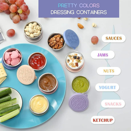 Tätt förslutningsbara rostfria såsskålar (6-pack) Carvallo